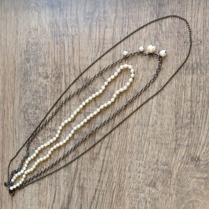 J Crew layered pearl necklace